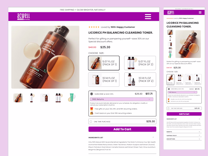 ACWELL Licorice product page