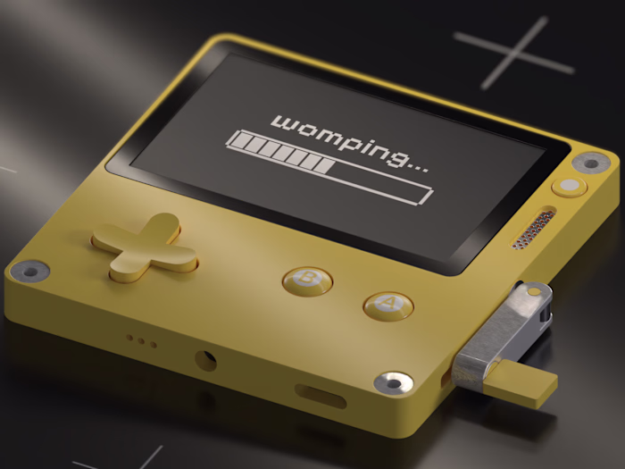 Playdate Handheld Console Render