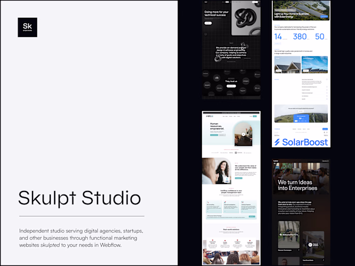 Skulpt - Webflow Developer Portfolio
