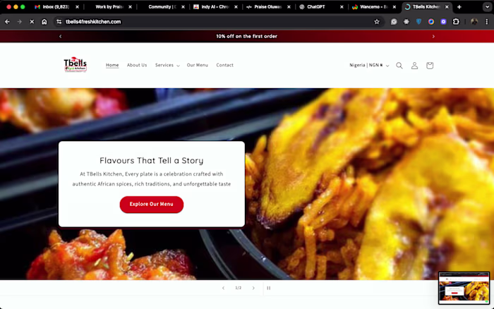 TBells Kitchen | Shopify Website Development I built and lau...