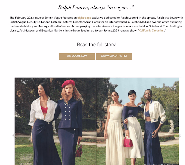 Ralph Lauren | Marketing Content