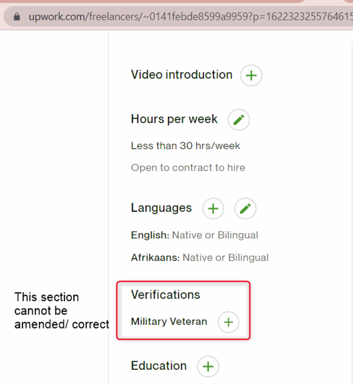 Demo for a bug found on the Upwork website