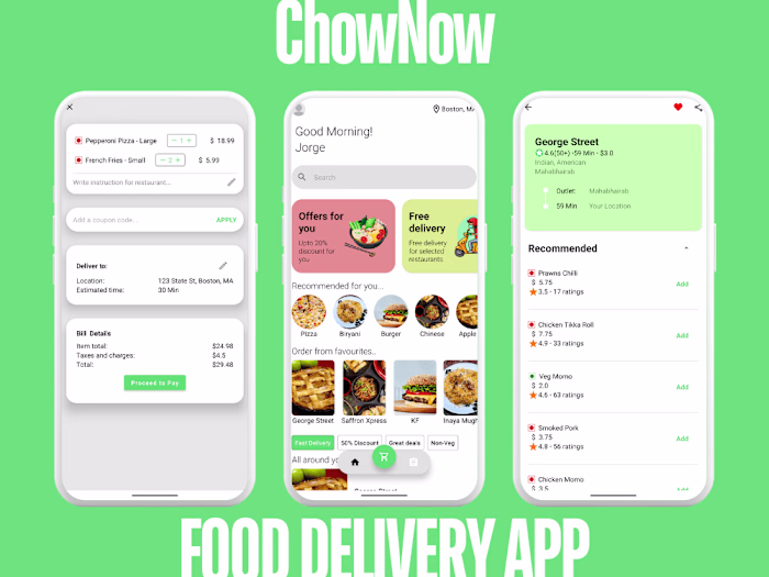 ChowNow | Food Delivery App