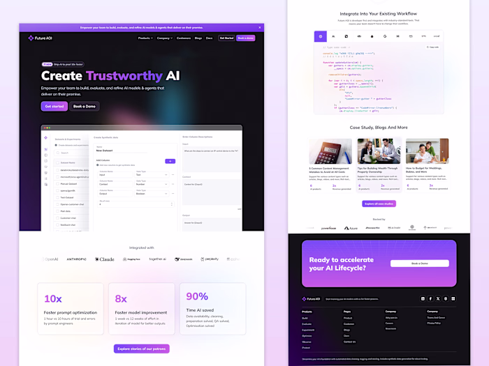 Future AGI AI Platform Landing