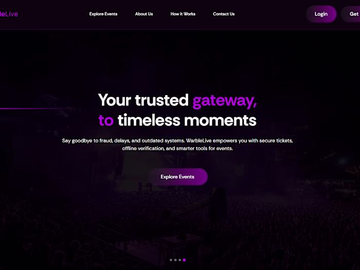 WarbleLive – Blockchain-Based Ticketing Infrastructure