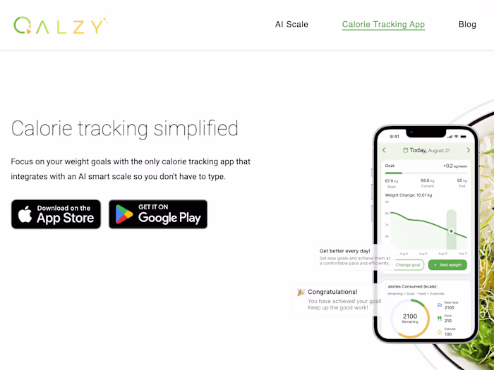 Qalzy.com - Nutrition and Fitness Tracking App