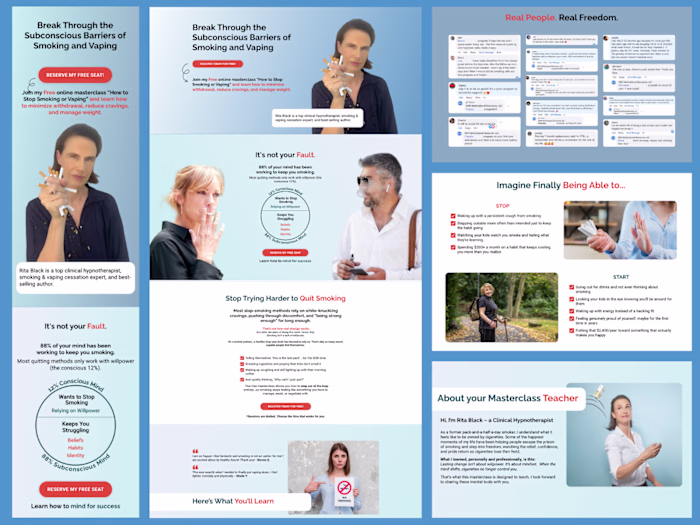 Evergreen Webinar Landing Pages for Shift Weight Mastery