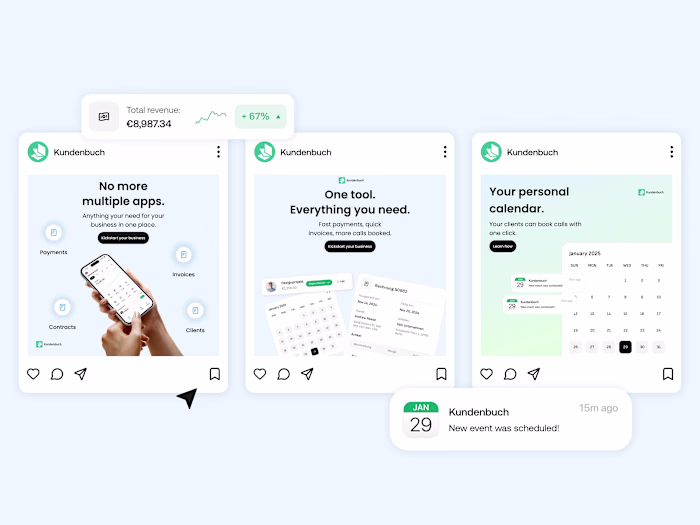 Kundenbuch - Marketing designs