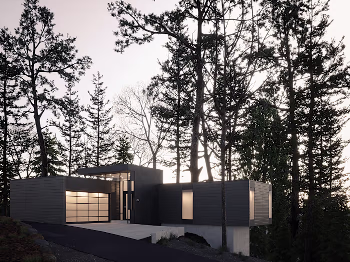 Villa Exterior 3D Render