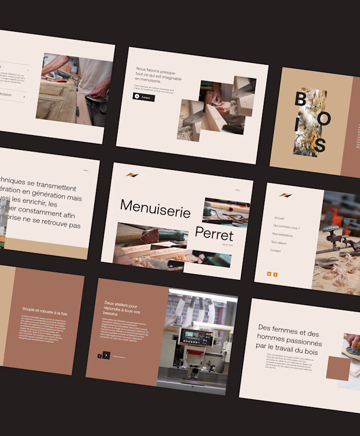 Responsive web development for Menuiserie Perret 