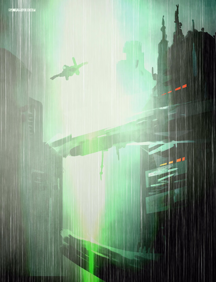 Rain over Neon Divide