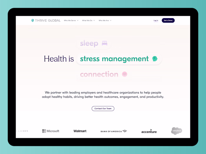 Thrive Global: Webflow Development