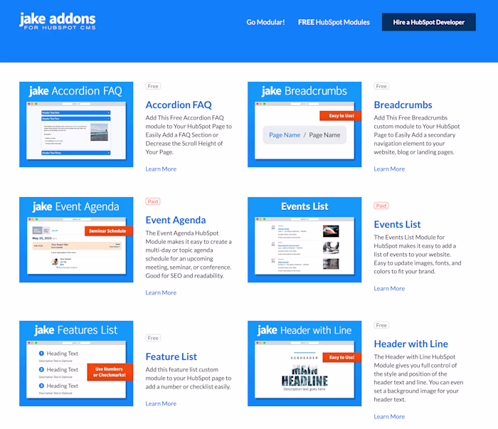 HubSpot CMS Modules