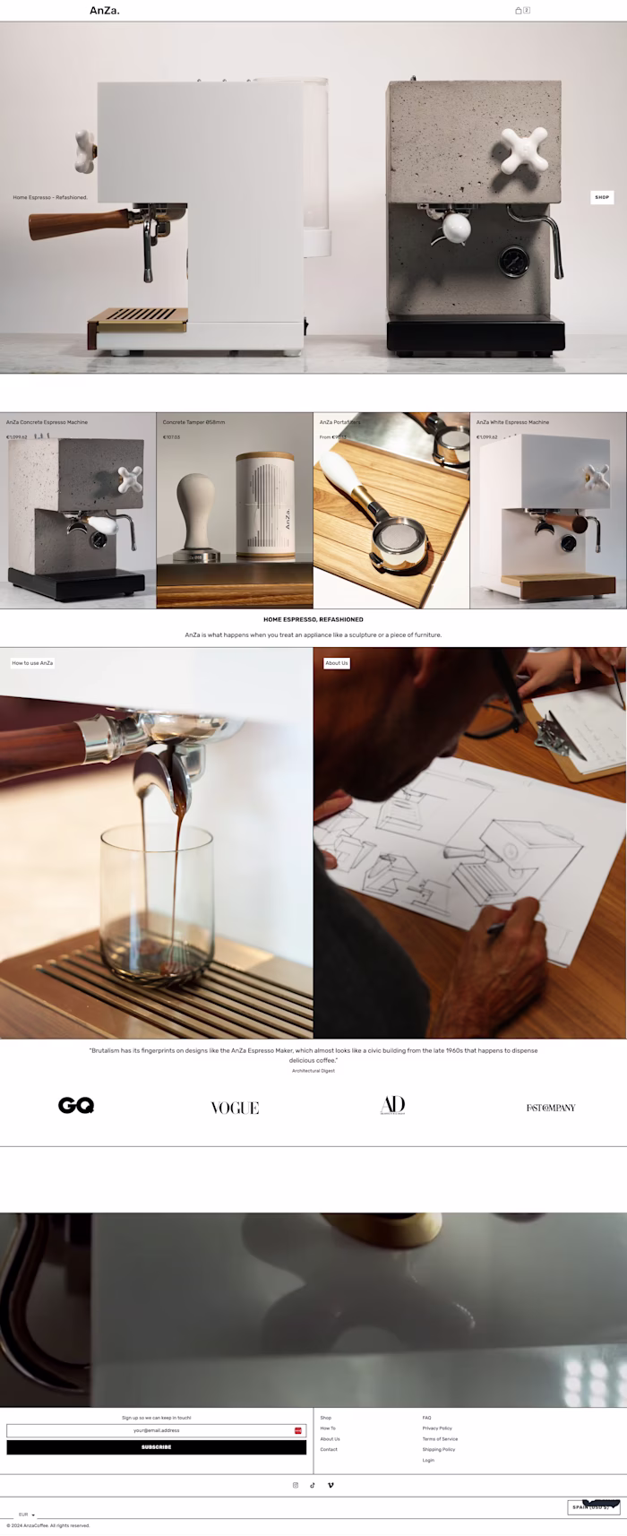 Shopify Development & Ongoing Optimisation for AnZa