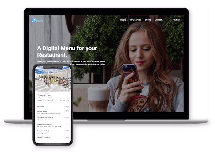 ​Parella: Contactless Digital Menus for Restaurants