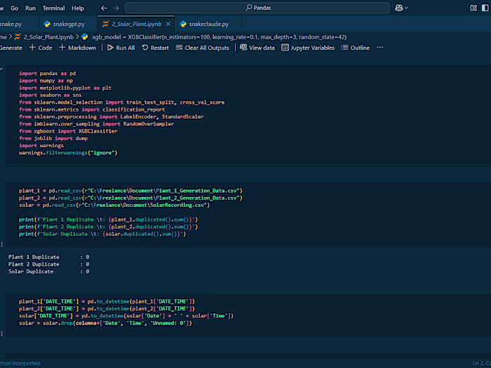 Solar Plant Failure Prediction Notebook
