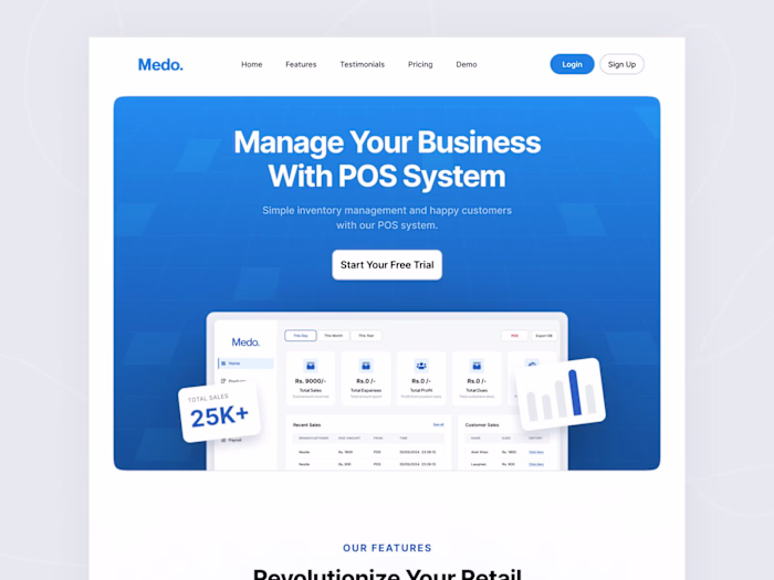SaaS Product Landing Page Design