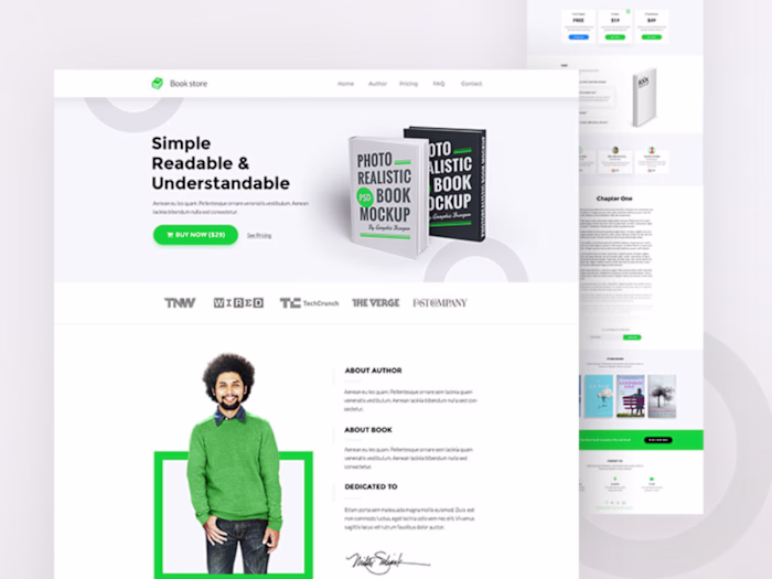 eBook Platform Website Design