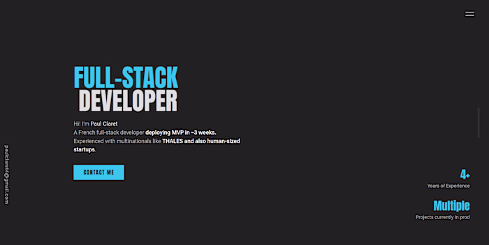 My current web freelance portfolio