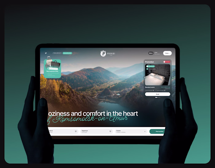 Hotel Website UI/UX, Branding & Development