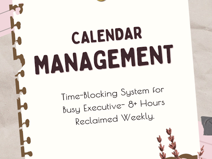 Time-Blocked Calendar System for Busy Executives