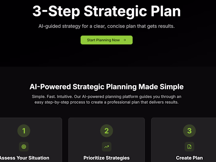3-Step Strategic Plan - AI-Powered Strategic Planning