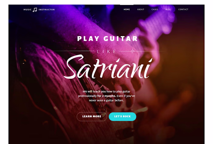 Music instructor website