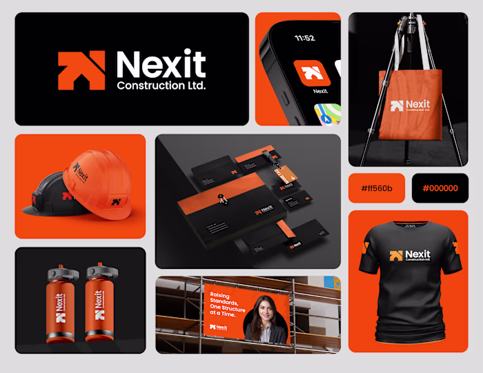 Nexit Construction Logo & Brand