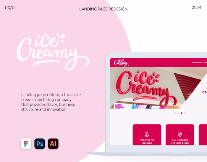 Landing page redesign - Ice Creamy :: Behance