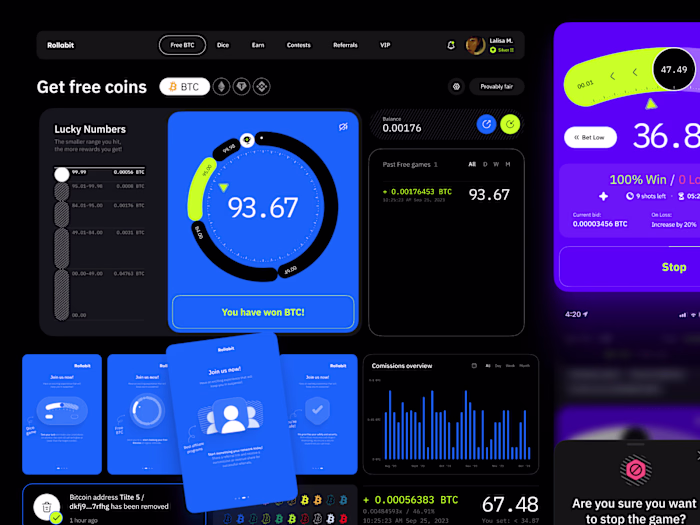Futuristic Crypto Gambling Web App UX/UI