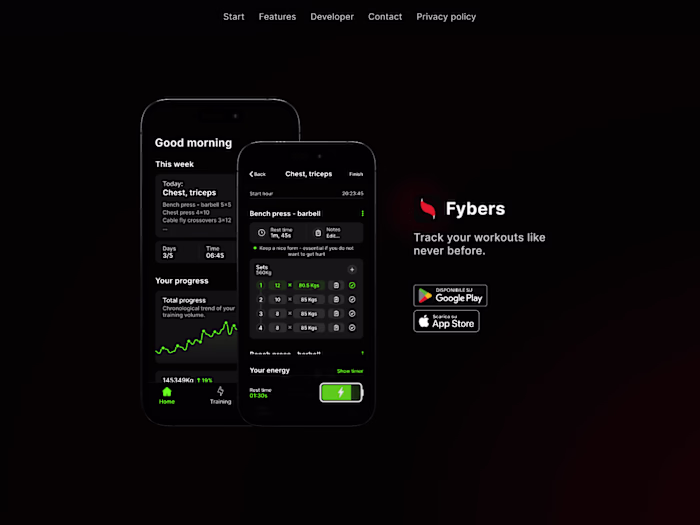 Created Fybers Workout App