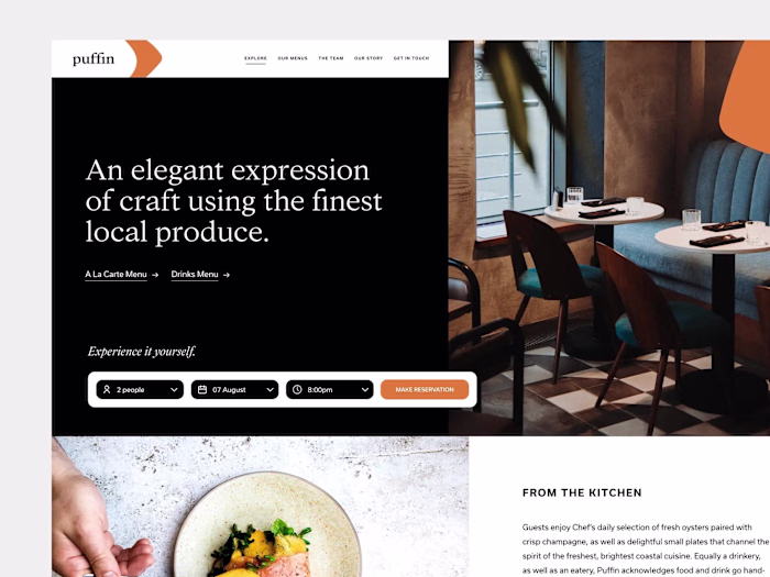 Puffin Restaurant Branding