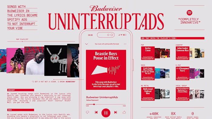 Vocals for UNINTERRUPTAD; Budweiser Case for Cannes