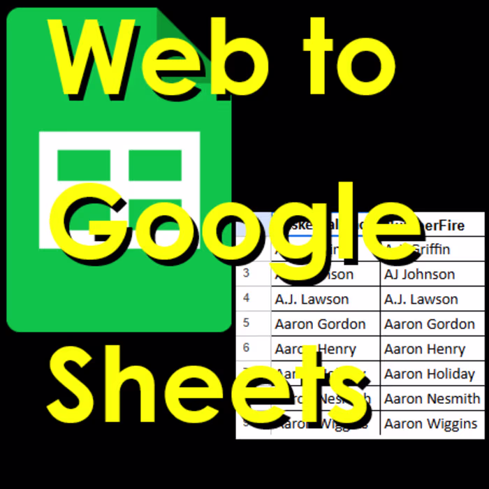 Basketball Monster to Google Sheets