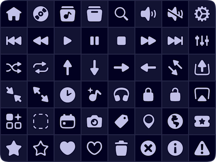 Some glyphs I've put together for an upcoming visual refresh...