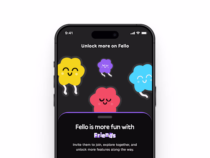 This referral invite screen was