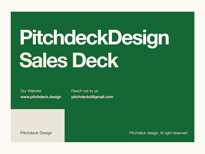 PitchdeckDesign Sales Deck 