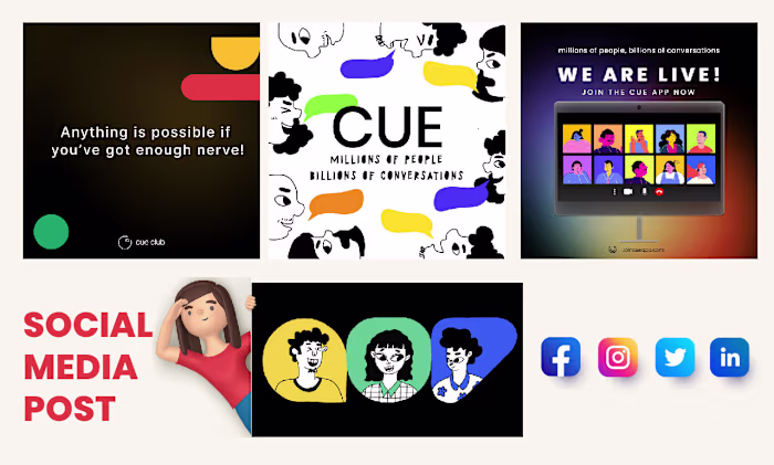 Engaging Social Media Posts with Customized Illustrations