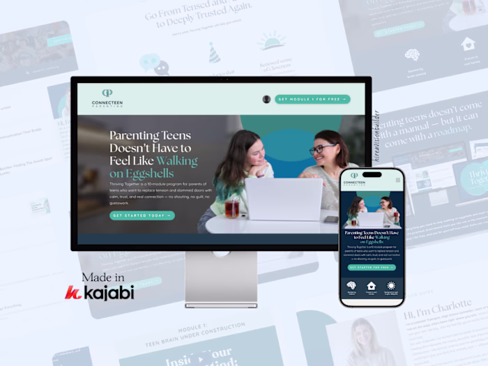 Kajabi Course System for Connecteen Parenting