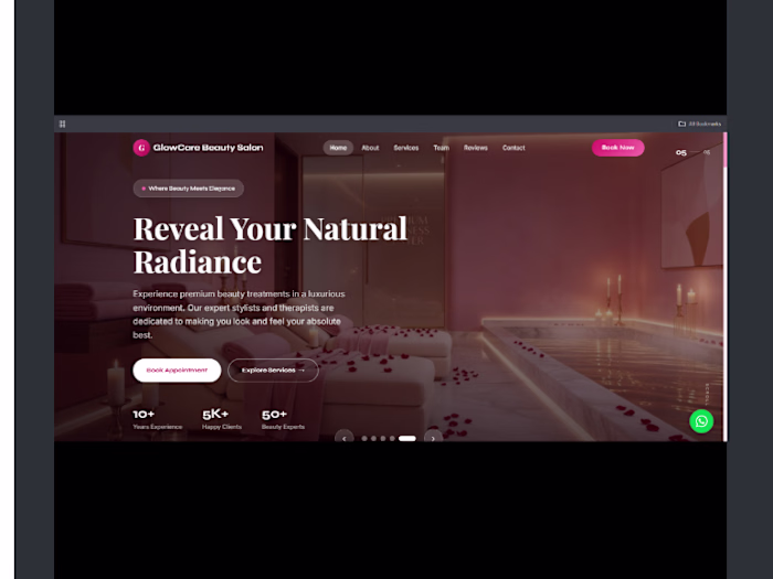 Premium Beauty Salon Website Design & Development Showcase