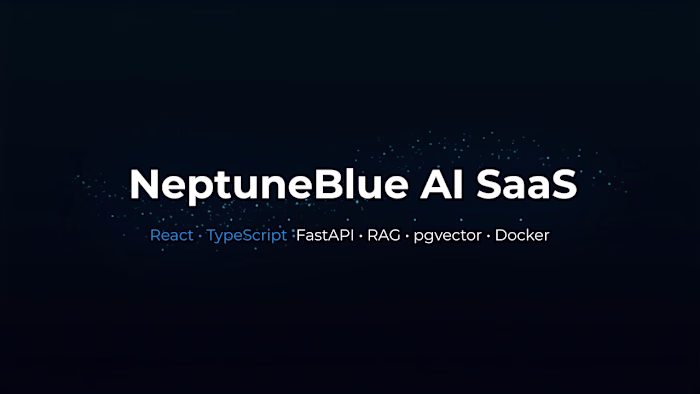 NeptuneBlue AI SaaS — RAG · Multi-Tenant · FastAPI