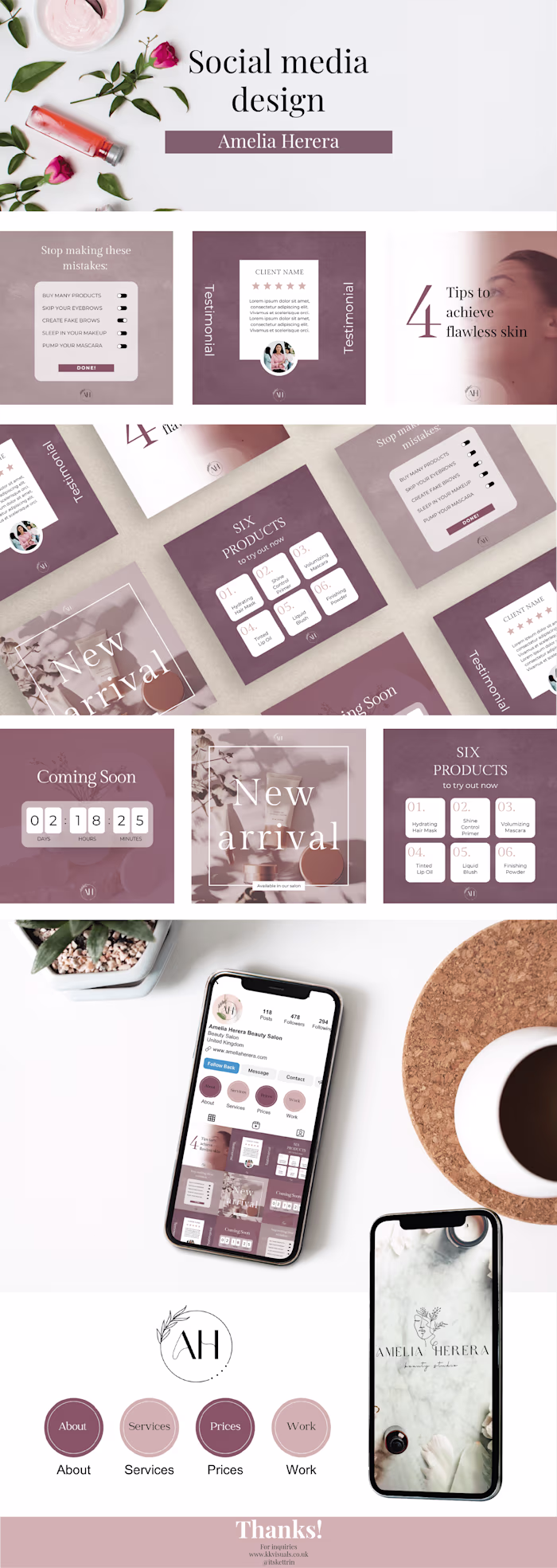 Amelia Herera social media design
