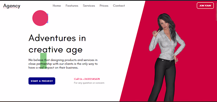 Customized Landing Page React