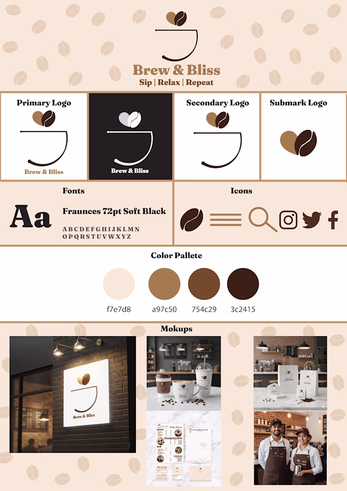Brew & Bliss Brand Identity Design