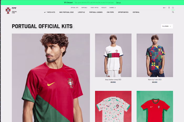 Website, Ecommerce Solution and Backoffice for Top Soccer Teams