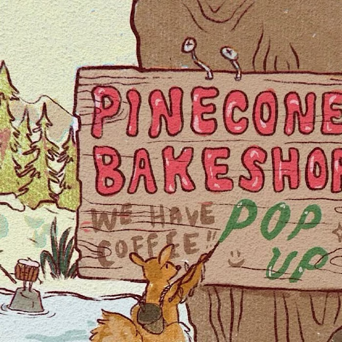 Illustrated Instagram Flyers for Pinecone Bakeshop + Cafe
