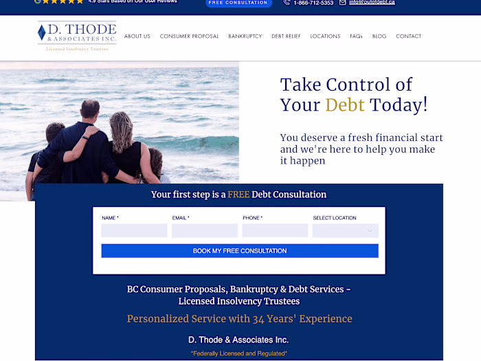 Wix Website Design for a Debt Consultation Website