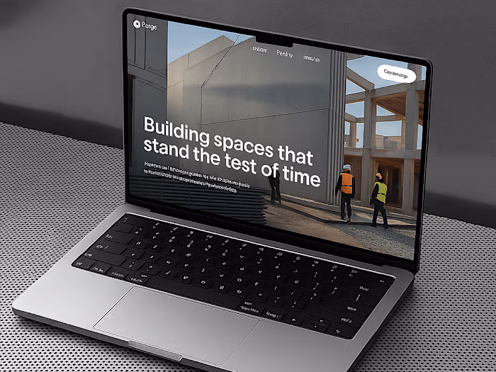 Forge Construction Website Design and Development