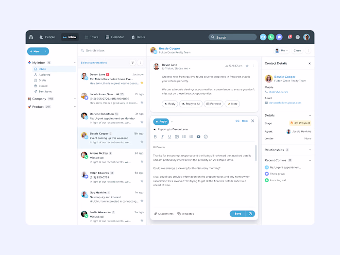 Real Estate CRM Inbox