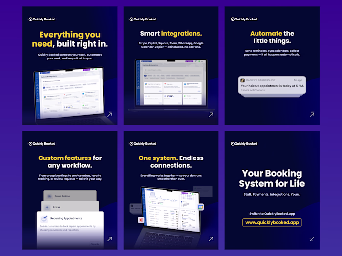 Just finished creating a new carousel for Quickly Booked, de...
